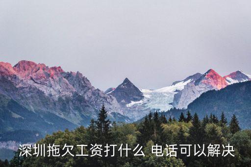  深圳拖欠工資打什么 電話可以解決