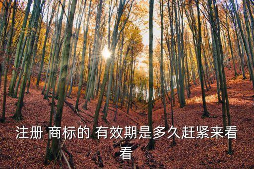 注冊商標(biāo)有效期