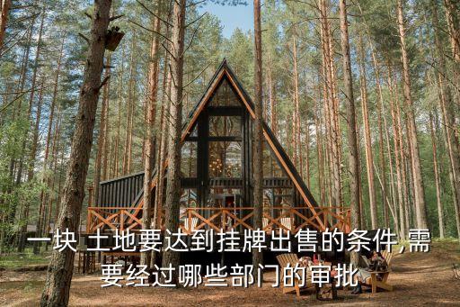 一塊 土地要達(dá)到掛牌出售的條件,需要經(jīng)過(guò)哪些部門的審批
