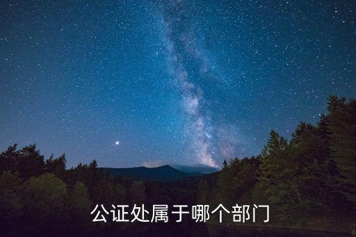  公證處屬于哪個部門