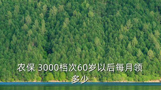 農(nóng)保交3000一年領(lǐng)多少,河北省農(nóng)保交3000一年領(lǐng)多少