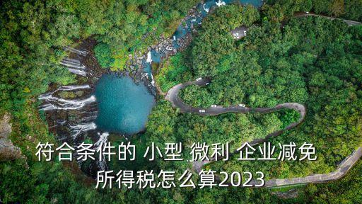 符合條件的 小型 微利 企業(yè)減免 所得稅怎么算2023