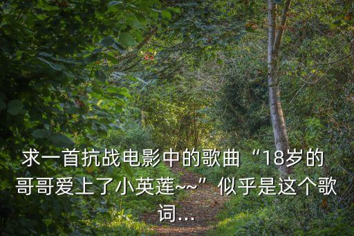 十八歲的哥哥
