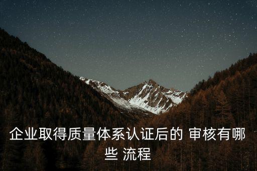 企業(yè)取得質(zhì)量體系認(rèn)證后的 審核有哪些 流程