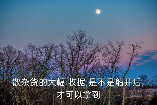大副收據(jù),換提貨單的憑證是大副收據(jù)