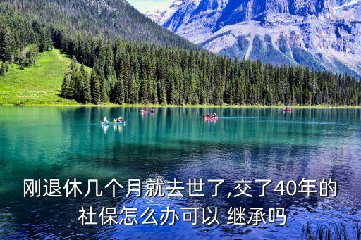 剛退休幾個(gè)月就去世了,交了40年的 社保怎么辦可以 繼承嗎