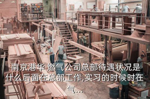  南京港華 燃?xì)夤究偛看鰻顩r是什么后面在總部工作,實(shí)習(xí)的時(shí)候時(shí)在氣...