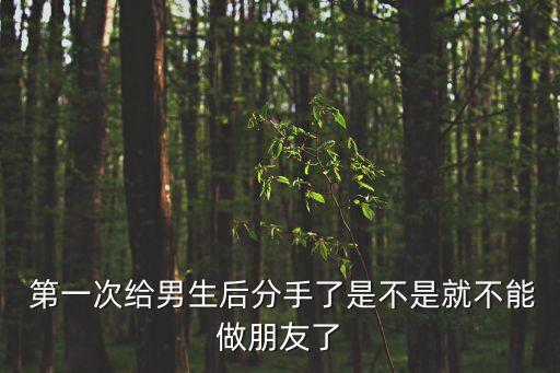  第一次給男生后分手了是不是就不能做朋友了