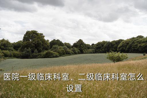 醫(yī)療機構設置標準,一級醫(yī)療機構設置標準