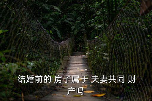 結(jié)婚前買的房子算夫妻共同財產(chǎn)嗎,婚前房子算不算夫妻共同財產(chǎn)