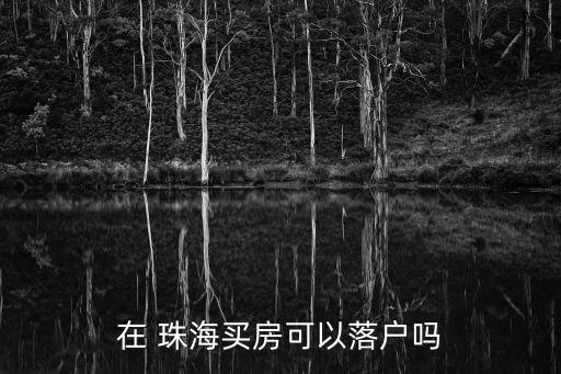 在 珠海買房可以落戶嗎