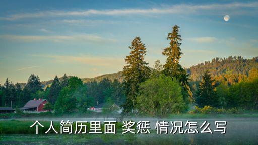 獎懲情況怎么寫,在校表現(xiàn)及獎懲情況怎么寫