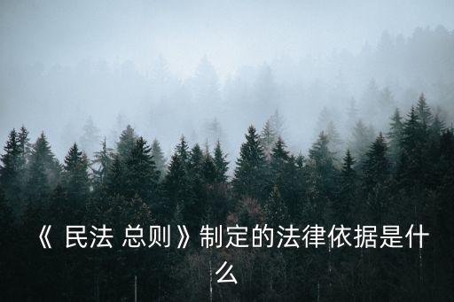 民法總則和民法典的關(guān)系