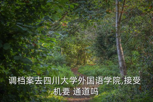 調(diào)檔案去四川大學(xué)外國(guó)語(yǔ)學(xué)院,接受 機(jī)要 通道嗎