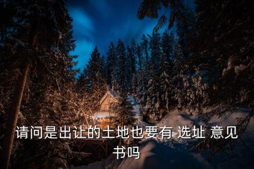 選址意見書