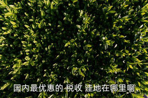 中國十大稅收洼地,稅收洼地有哪些地區(qū)