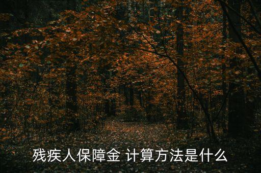殘疾人保障金 計(jì)算方法是什么
