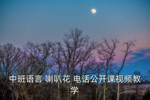 喇叭花電話,小班語(yǔ)言喇叭花電話