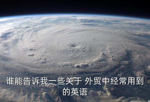 誰能告訴我一些關(guān)于 外貿(mào)中經(jīng)常用到的英語