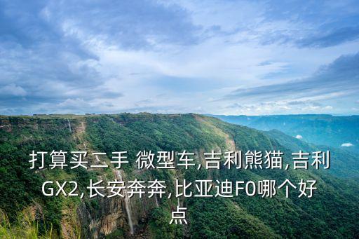 打算買二手 微型車,吉利熊貓,吉利GX2,長安奔奔,比亞迪F0哪個好點