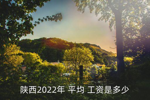 陜西2022年 平均 工資是多少