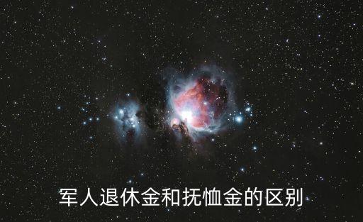 軍人退休金和撫恤金的區(qū)別