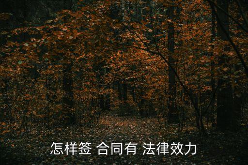 合同怎么樣才能有法律效應,個人合同怎么樣才起法律作用