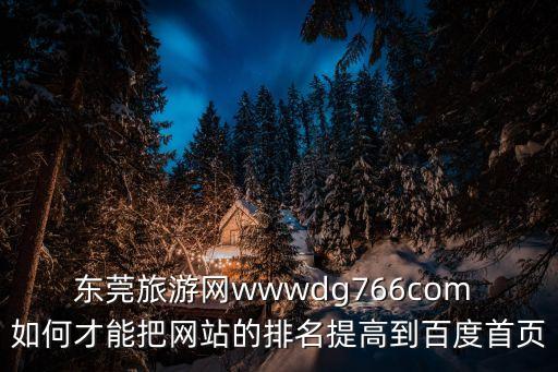 東莞旅游網(wǎng)wwwdg766com 如何才能把網(wǎng)站的排名提高到百度首頁