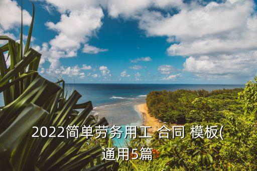 2022簡(jiǎn)單勞務(wù)用工 合同 模板(通用5篇