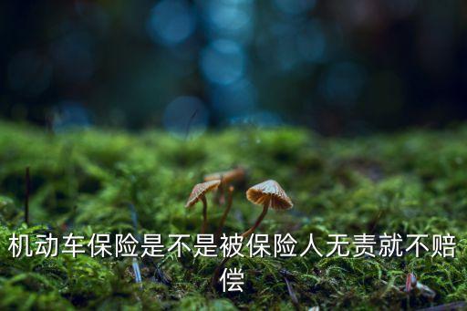 無責(zé)不賠，機動車保險是不是被保險人無責(zé)就不賠償