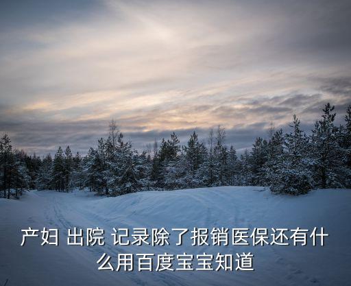 出院記錄是什么,生育津貼要的出院記錄是什么