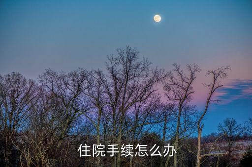 住院手續(xù)怎么辦