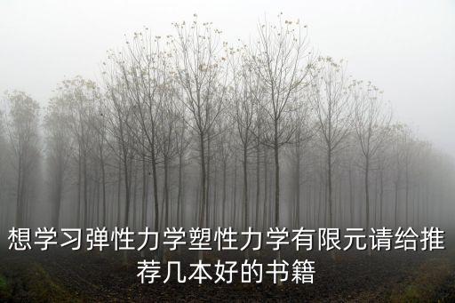 想學(xué)習(xí)彈性力學(xué)塑性力學(xué)有限元請給推薦幾本好的書籍