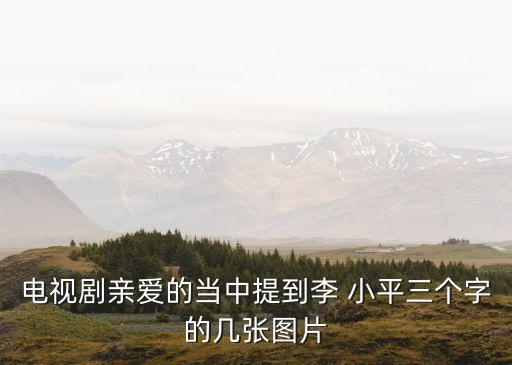 電視劇親愛的當(dāng)中提到李 小平三個(gè)字的幾張圖片