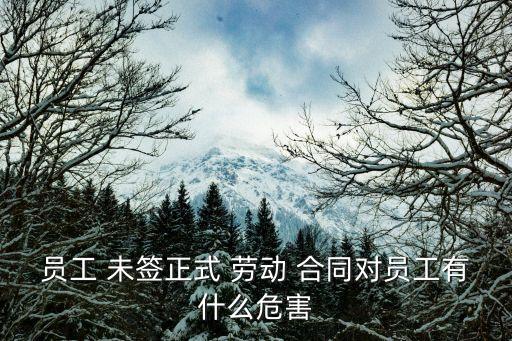未簽勞動合同有什么影響,不簽勞動合同對員工有什么影響