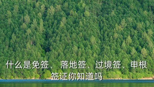 什么叫落地簽,中國去哪些國家免簽