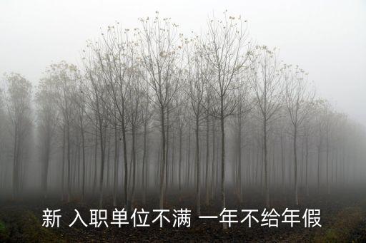 新 入職單位不滿 一年不給年假