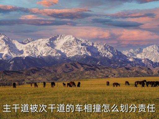次干道，主干道被次干道的車相撞怎么劃分責(zé)任