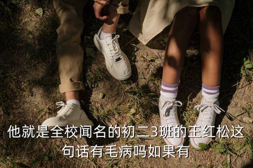 他就是全校聞名的初二3班的王紅松這句話有毛病嗎如果有