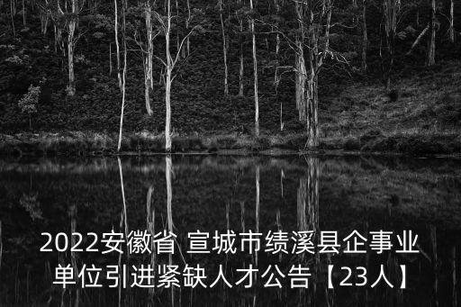 2022安徽省 宣城市績(jī)溪縣企事業(yè)單位引進(jìn)緊缺人才公告【23人】