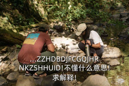 ...ZZHDBDJFCGQJHRNKZSHHUID!不懂什么意思!求解釋!