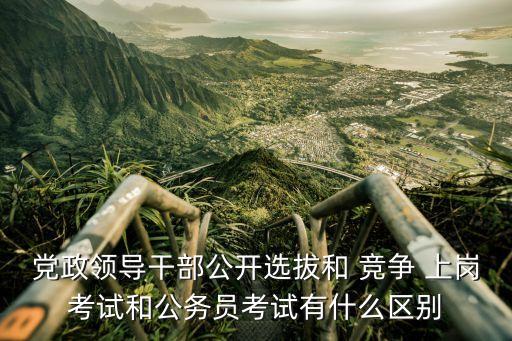 黨政領(lǐng)導(dǎo)干部公開選拔和 競(jìng)爭(zhēng) 上崗考試和公務(wù)員考試有什么區(qū)別