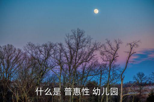 普惠性幼兒園