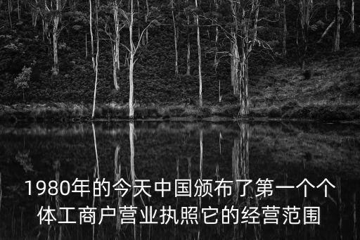 章華妹，1980年的今天中國頒布了第一個(gè)個(gè)體工商戶營業(yè)執(zhí)照它的經(jīng)營范圍
