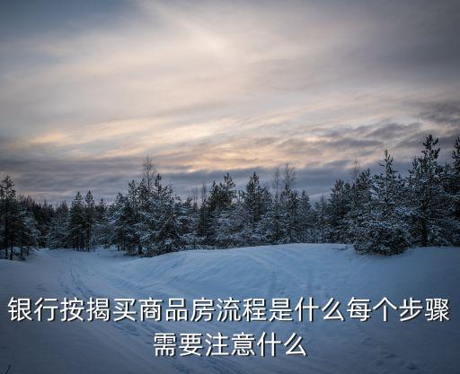 銀行按揭買商品房流程是什么每個步驟需要注意什么