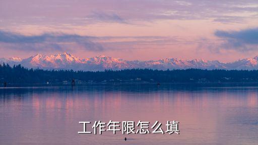 工作年限怎么填寫，工作年限怎么填