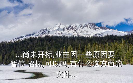 招標暫停的有關(guān)規(guī)定,按照國家有關(guān)規(guī)定可以不進行招標