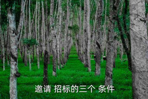  邀請(qǐng) 招標(biāo)的三個(gè) 條件