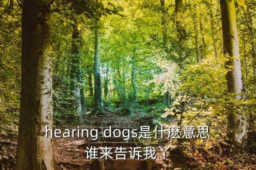 hearing dogs是什麼意思誰來告訴我丫