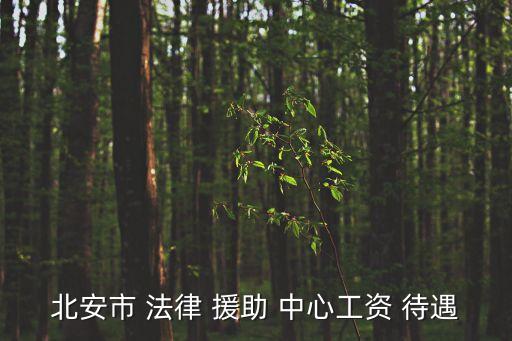 北安市 法律 援助 中心工資 待遇